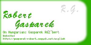 robert gasparek business card